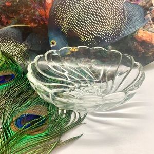 **Vintage Small Round Glass Dish**
